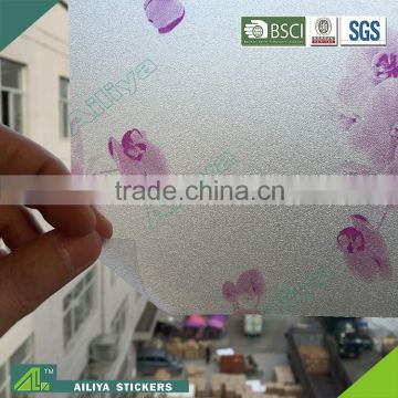 BSCI factory audit non-toxic vinyl pvc new design decorative adhesive bathroom window frosting film