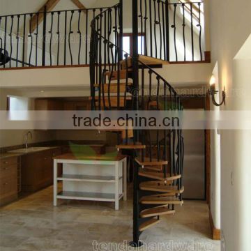 wrought iron Spiral Stairs in living room