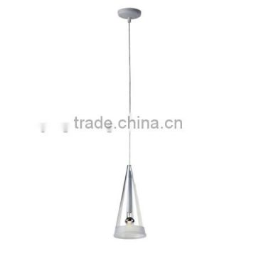 single glass solar hanging light in white color