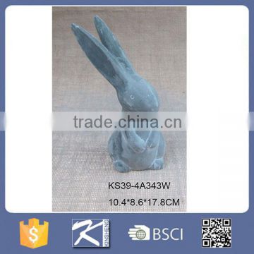 Hot sale new cement ceramic easter rabbit for party decoration