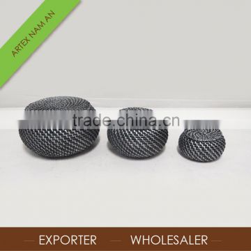 Best Selling decorative rattan round storage box with lid