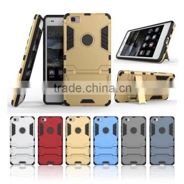 Hybrid Armor PC+Silicon Shockproof Kickstand Case For Huawei P8/P8 Lite/Mate S/G7 Plus