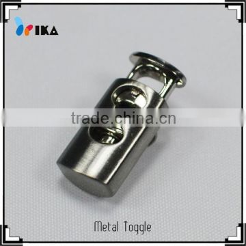 two holes metal Zinc alloy nickel free cord stopper for garment
