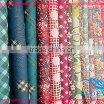 2016 new style PU&PVC coated 100% polyester printed fabric