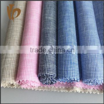 Hot selling 100% linen yarn dyed different color fabric for men shirts