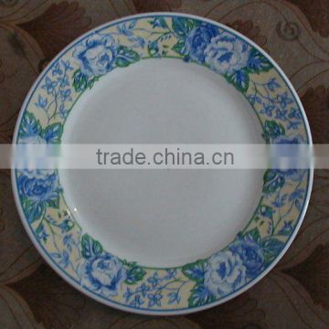 ceramic plate with decal ,porcelain plate