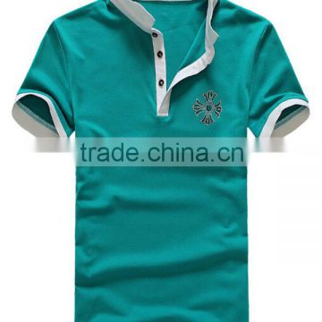 2015 wholesale 100% cotton men's polo t-shirt, blank high quality t-shirt