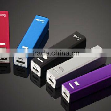 Square 2800mah mobile power bank with OEM logo and color