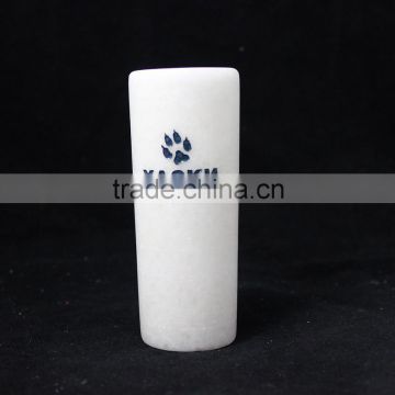 cheapest natural stone marble candle jar with copper lids