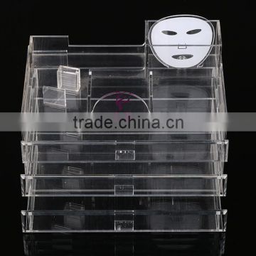 Hot Sell Transparent Acrylic Cosmetic Display Box With 3 Drawers