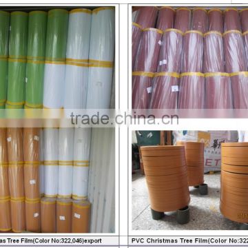 Green/Yellow/White Pvc film used for making christmas tree