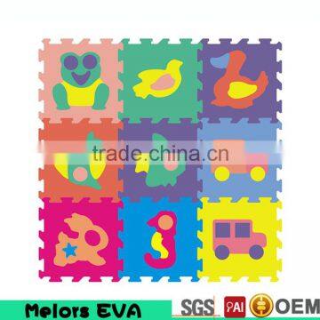 Melors Branded creative eva foam right hand drive 3d car floor mats baby play mat