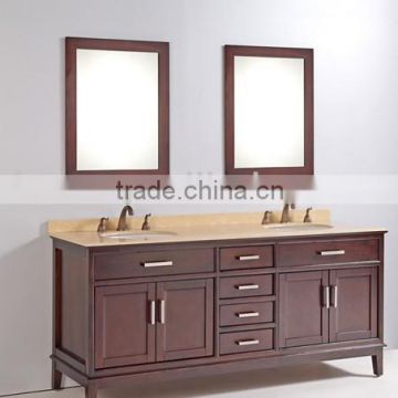 72" Double Sink Cherry Brown Traditional Bathroom Vanity/Bathroom Furniture/Bathroom Cabinet LN-T1190