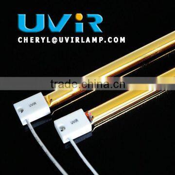 Golden single tube halogen infrared lamp