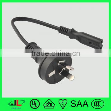 10A SAA standard universal Australia 2 core electric power cord , C7 electric extension cord