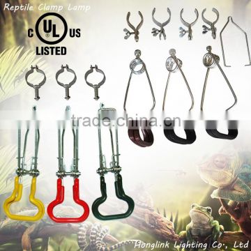reptile lamp clamp accessories - rubber coated steel clamps