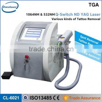 q switched nd yag laser handle tattoo removal laser instrument 1064 nm 532nm nd yag laser
