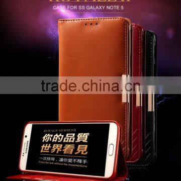 KALAIDENG Royale II series Genuine leather case magnetic cover for Samsung Galaxy Note 5(N9200)