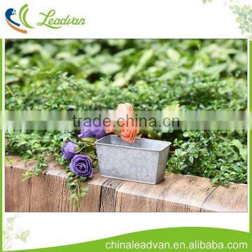 China supplier small decorative garden big outdoor metal square handmade metal flower pots