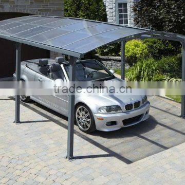 Garden feeling plastic sheet Arched roof Aluminum Double cantilever carport