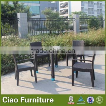 Outdoor cheap rattan restaurant tables chairs