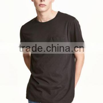 2017 Fashion Mens Pocket T-Shirt Round Neck OEM Service Short Sleeve Wholesale China Supplier