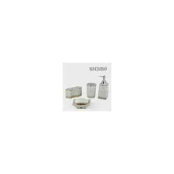 4 Pcs White Abrasion Resistance Original Polyresin Bathroom Set