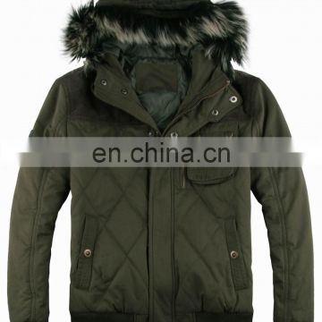 latest new mens winter thick padded casual denim jacket with hood fur