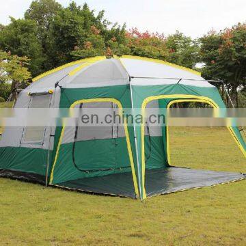 Outdoor Pop Up Fiberglass Pole Material 3 Room Camping Tent