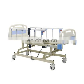 MY-R004A China manufacturer adjustable height moving patient bed electric 3 functions hospital bed with I.V. pole