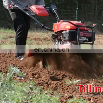 Petrol Red Handlebar Adjustable Hand Tractor In Pakistan High Quality Rotary Cultivator 4kw Gasoline Engine Mini Power Tiller