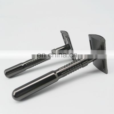 Classic safety razor set with badger brush double edge razor metal handle razor shaving