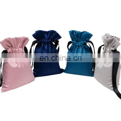 custom printed jewelry pouch satin hair extension packaging bag