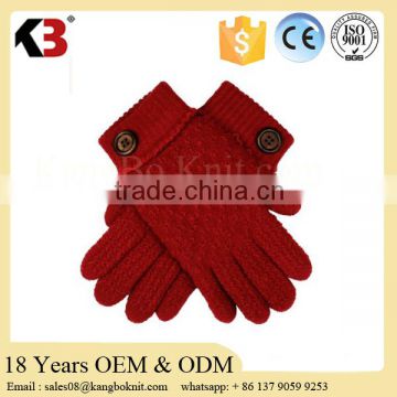 Custom unisex winter soft 100%wool gloves manufacturer