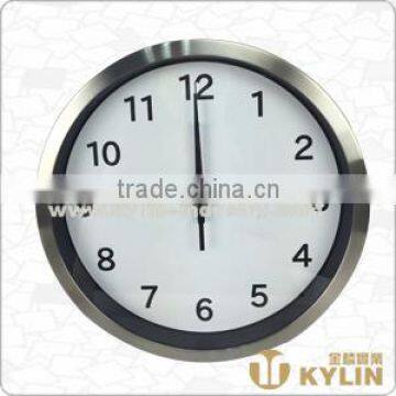 stainless steel wall clock