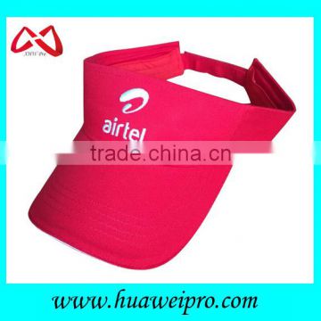 High quality sun visor cap fashion golf sun visor from shenzhen OEM hat factory