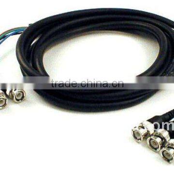 15ft/4.5m Double-Shielded 4BNC To 4BNC cctv cable