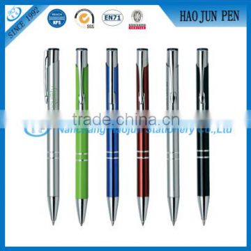 2016 Promotional Anodized Metal Ball-point Pen,Multicolor Alumium Ball Pen Printing Company Logo