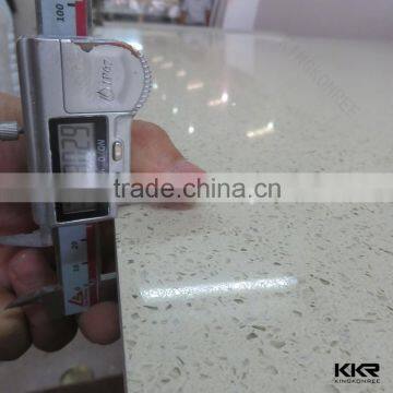 white glossy quartz sheet for kitchen countertops