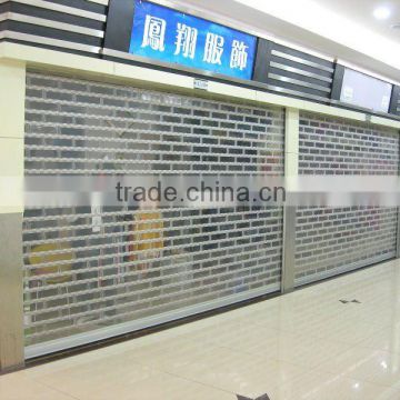 automatic crystal transparent security roll up door for shop