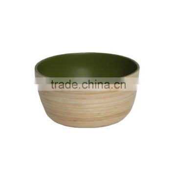 Beautiful Spun Bamboo Bowl / Coild Bamboo Bowl safe for food