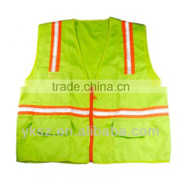 yellow color polyester reflective Safety Vest