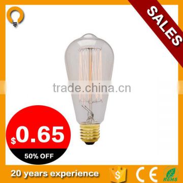 $0.65 ST64 Vintage Bulb 25W 220Ve27 scoket edison style light bulb light bulb 220V vintage bulb
