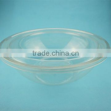Disposable large plastic PET salad bowl with lid