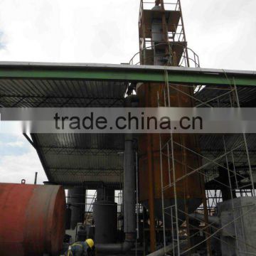 Waste rubber/plastic pyrolysis oil refining system