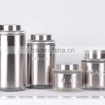 oval hermetic glass jars for sugar coffee tea pasta