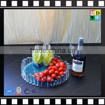 Decorative clear candy dish glass fruit tray acrylic dessert tray wholesale