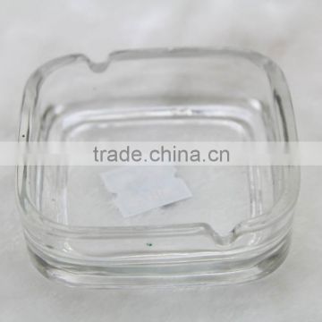 glass ashtray, clear square glass ashtray