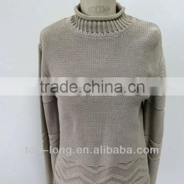 Cotton long sleeve pullover sweater