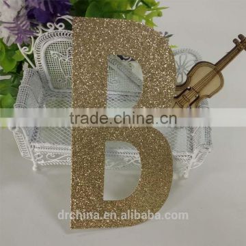 wholsale 1000pcs gold glitter paper number "B" Decor Festive Birthday Party New Year,Christmas ,Cake